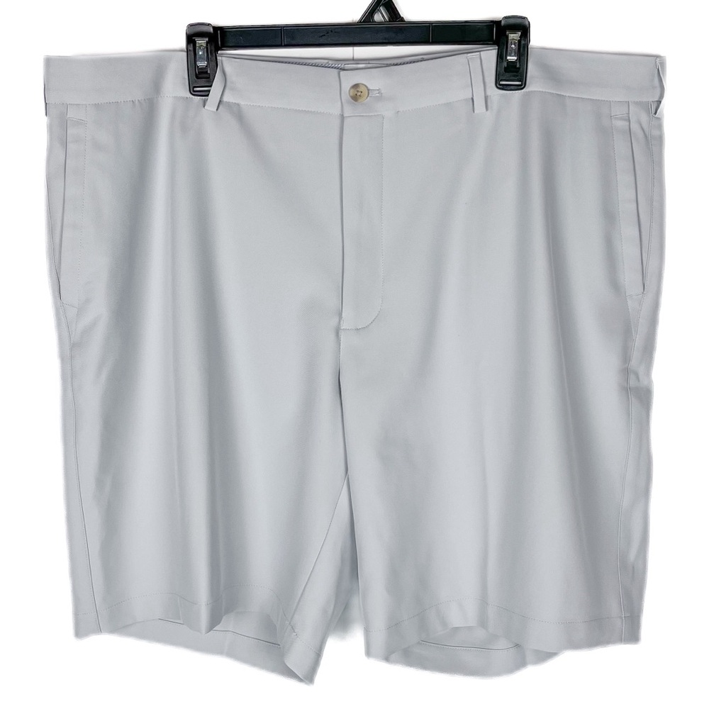 Peter Millar Crown Sport Shorts Salem Mens 42 Gray Chino Performance Golf Casual